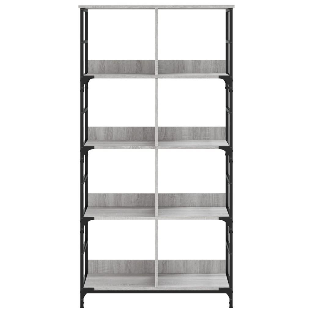 vidaXL Βιβλιοθήκη Γκρι Sonoma 78,5 x 33 x 153 εκ. Επεξεργασμένο Ξύλο