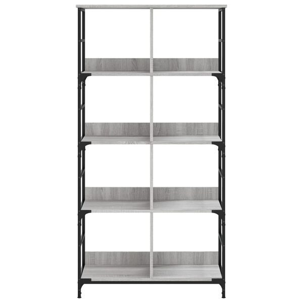 vidaXL Βιβλιοθήκη Γκρι Sonoma 78,5 x 33 x 153 εκ. Επεξεργασμένο Ξύλο