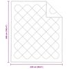 vidaXL Παπλωμα με Μαξιλάρια Argyle 3 pcs Λευκό 260 x 220 εκ. Μικροΐνες