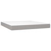 vidaXL Κρεβάτι Boxspring με Στρώμα Ανοιχτό Γκρι 180x200 εκ. Υφασμάτινο