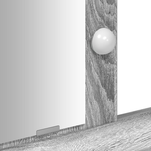 vidaXL Μακιγιαζιέρα με LED Φώτα Γκρι Σοναμά 100x41x140 εκ