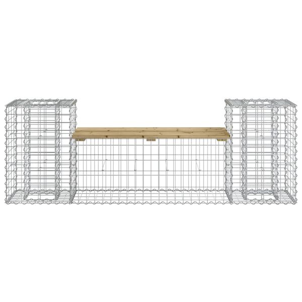 vidaXL Παγκάκι Κήπου Συρματοκιβώτιο 183x41x60,5 εκ. Εμποτ. Ξύλο Πεύκου