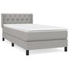 vidaXL Κρεβάτι Boxspring με Στρώμα Ανοιχτό Γκρι 80x200 εκ. Υφασμάτινο