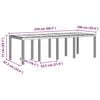 vidaXL Σέτ φαγητού για κήπο 11 pcs Ανοιχτό γκρι Rattan Polt