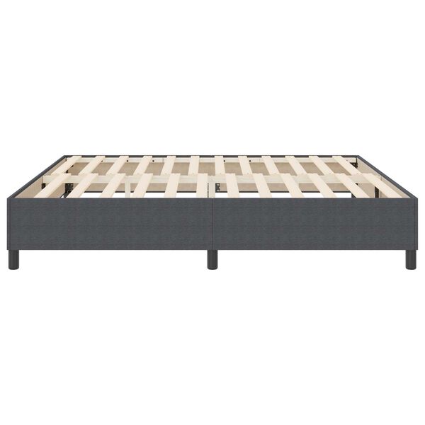 Κρεβάτι Box Spring vidaXL Σκούρο Γκρι 200x200 εκ Υφασμα Κορντούρα