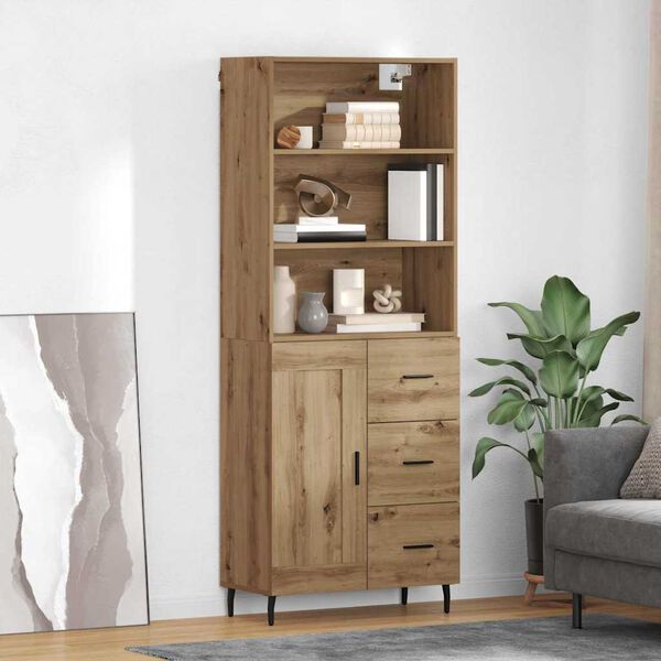 vidaXL Highboard &mu;&epsilon; &sigma;&upsilon;&rho;&tau;ά&rho;&iota; Artisan Oak 69,5 x 34 x 180 &epsilon;&kappa;.