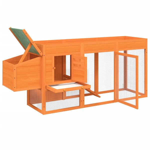 vidaXL Κοτέτσι Καφέ 204 x 50 x 84 εκ. από Μασίφ Ξύλο Πεύκου
