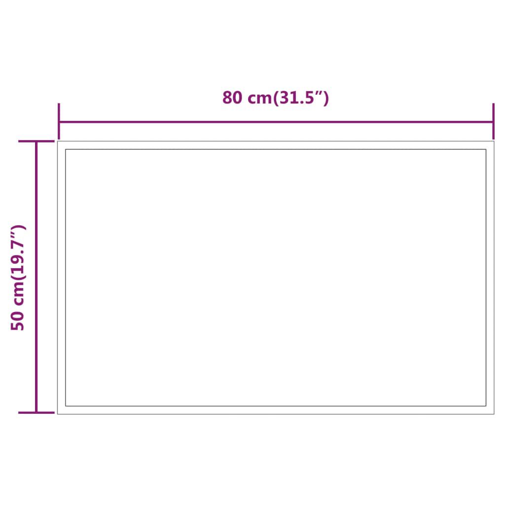 vidaXL Καθρέφτης Μπάνιου με LED 80x50 εκ.