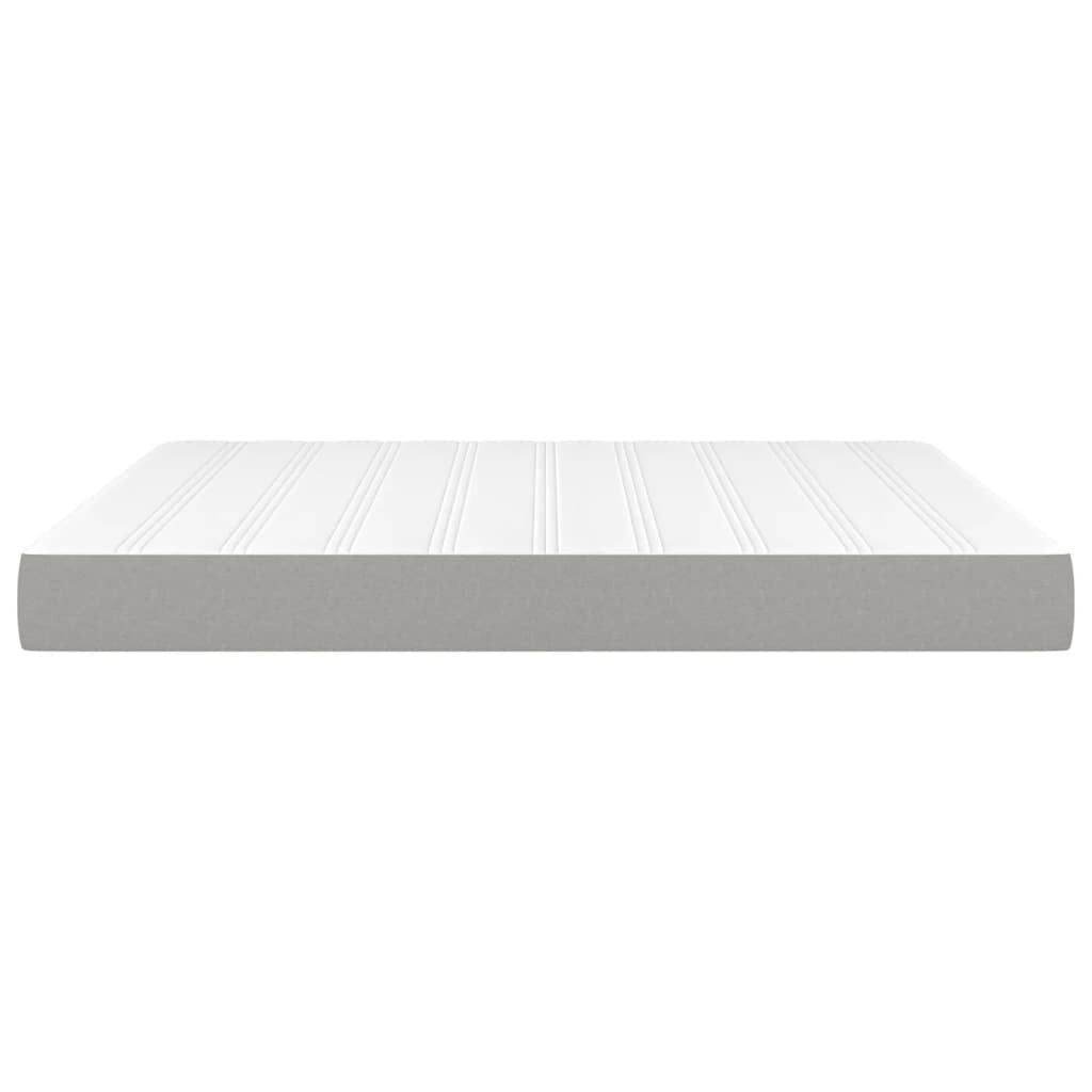 vidaXL Στρώμα με Pocket Springs Ανοιχτό Γκρι 180x200x20 εκ. Υφασμάτινο