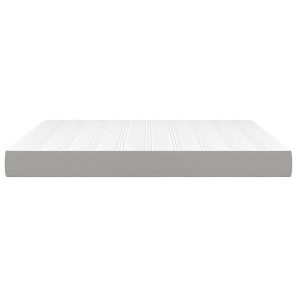 vidaXL Στρώμα με Pocket Springs Ανοιχτό Γκρι 180x200x20 εκ. Υφασμάτινο
