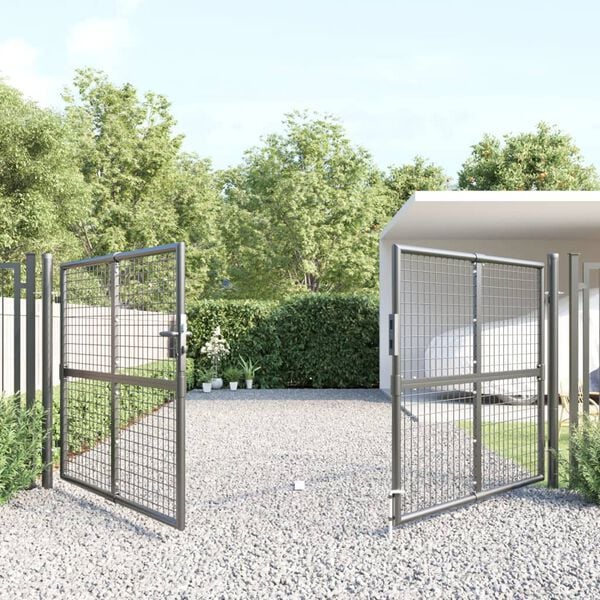 vidaXL Πόρτα Κήπου με Διχτυωτό Υλικό Ανθρακί 300x125 εκ. από Γαλβανισμένο Ατσάλι