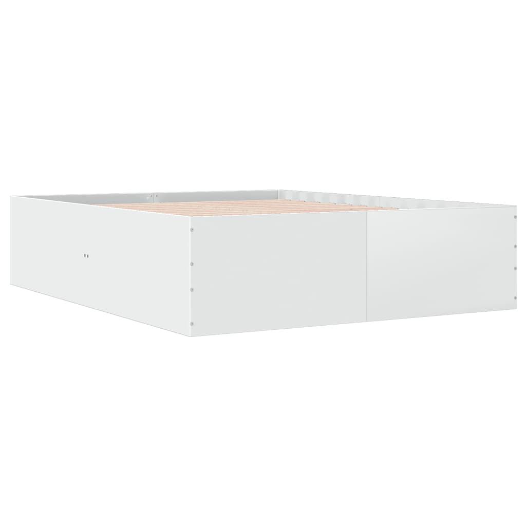 vidaXL Πλαίσιο Κρεβατιού Λευκό 160x200 εκ. Επεξεργασμένο Ξύλο