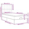 vidaXL Οθωμανικό κρεβάτι με στρώμα Γκρι 90x200cm Faux Leather