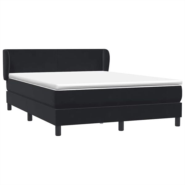 vidaXL Box Spring &Kappa;&rho;&epsilon;&beta;ά&tau;&iota; &mu;&epsilon; &sigma;&tau;&rho;ώ&mu;&alpha; &Mu;&alpha;ύ&rho;&omicron; 160x220 cm &Beta;&epsilon;&lambda;&omicron;ύ&delta;&iota;&nu;&omicron;