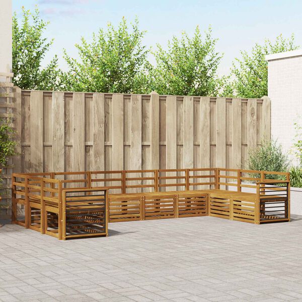 vidaXL &Sigma;&epsilon;&tau; &Kappa;&alpha;&nu;&alpha;&pi;έ 10 pcs &Phi;&upsilon;&sigma;&iota;&kappa;ό &Sigma;&tau;&epsilon;&rho;&epsilon;ό &Xi;ύ&lambda;&omicron; &Alpha;&kappa;&alpha;&kappa;ί&alpha;&sigmaf;