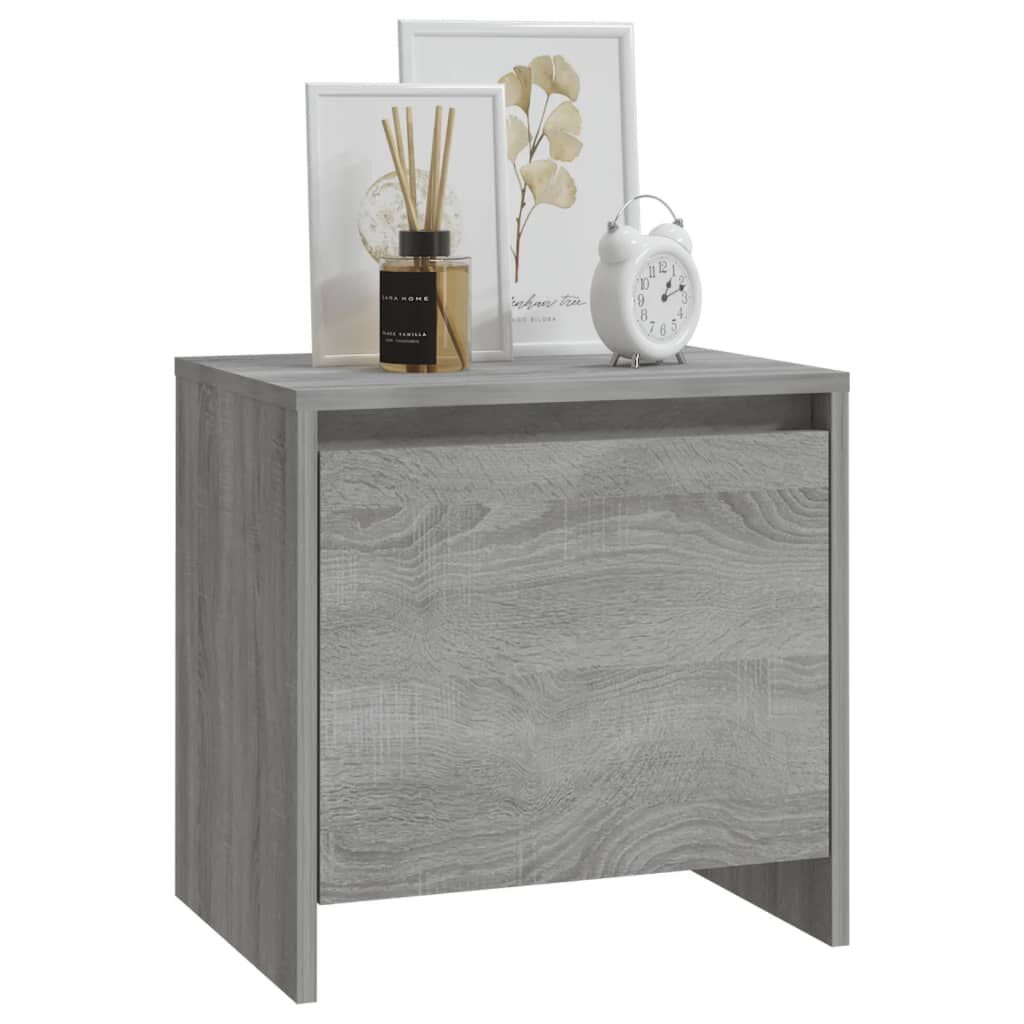 vidaXL Κομοδίνο Γκρι Sonoma 45x34x44,5 εκ. από Επεξεργασμένο Ξύλο