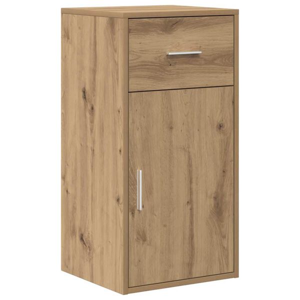 vidaXL Πλαϊνό γραφείο με συρτάρι artisan δρυς 38 x 34,5 x 75 εκ