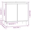 vidaXL Ντουλάπι Μπάνιου Γυαλ. Λευκό 58 x 33 x 60 εκ. από Επεξεργ. Ξύλο