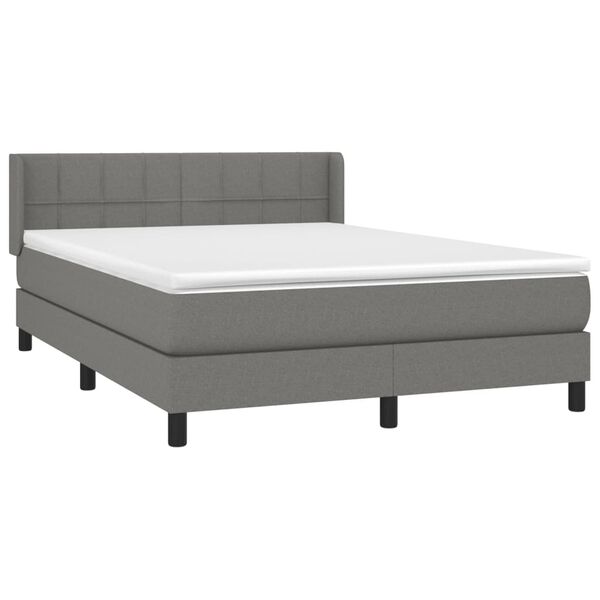 vidaXL &Kappa;&rho;&epsilon;&beta;ά&tau;&iota; Boxspring &mu;&epsilon; &Sigma;&tau;&rho;ώ&mu;&alpha; &Sigma;&kappa;&omicron;ύ&rho;&omicron; &Gamma;&kappa;&rho;&iota; 140x190 &epsilon;&kappa;. &Upsilon;&phi;&alpha;&sigma;&mu;ά&tau;&iota;&nu;&omicron;