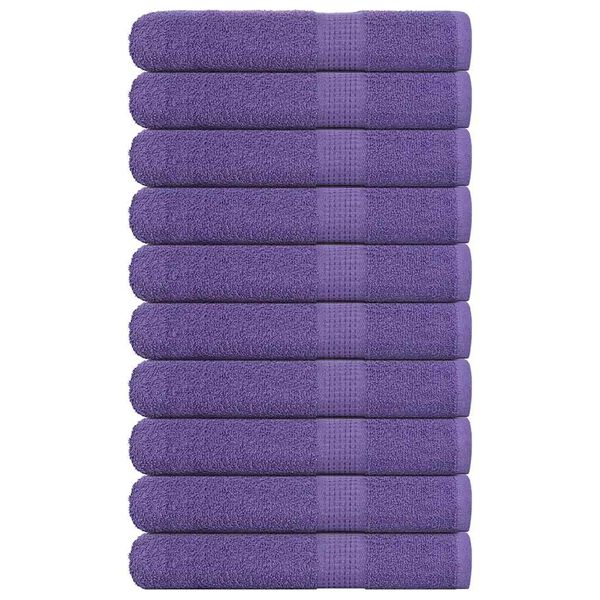 vidaXL Πετσέτες Σάουνας 10 Τεμ. Μοβ 80x200 εκ. 360 γρ/μ² 100% Βαμβ.