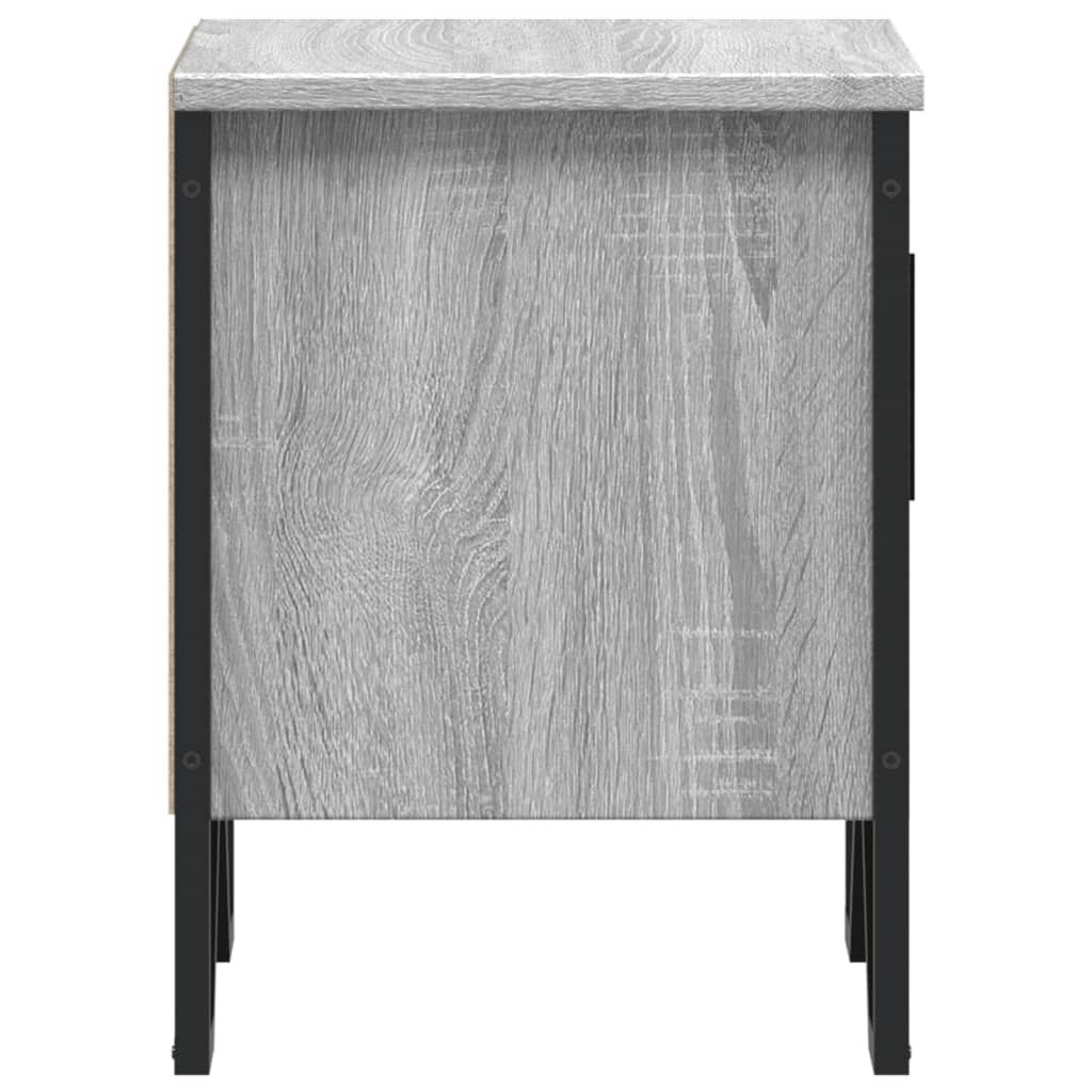 vidaXL Κομοδίνα 2 τεμ. Γκρι Sonoma 40x30x40 εκ. από Επεξεργασμένο Ξύλο