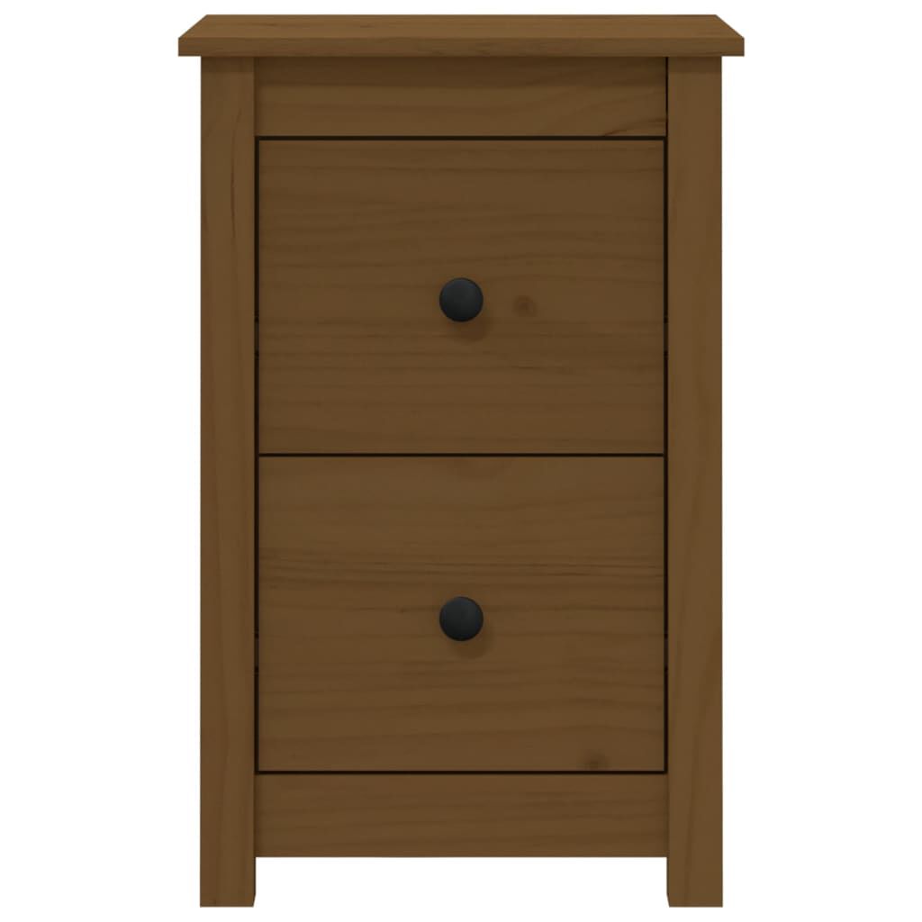vidaXL Κομοδίνο Καφέ Μελί 40x35x61,5 εκ. από Μασίφ Ξύλο Πεύκου