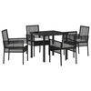 vidaXL &Sigma;έ&tau; &phi;&alpha;&gamma;&eta;&tau;&omicron;ύ &gamma;&iota;&alpha; &kappa;ή&pi;&omicron; &mu;&epsilon; &mu;&alpha;&xi;&iota;&lambda;ά&rho;&iota; 5 pcs &Mu;&alpha;ύ&rho;&omicron; &sigma;&upsilon;&nu;&theta;&epsilon;&tau;&iota;&kappa;ό &rho;&alpha;&tau;ά&nu;