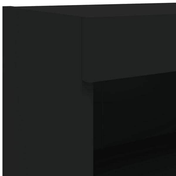 vidaXL Έπιπλο Τοίχου Τηλεόρασης με LED Μαύρο 60x30x40 εκ.