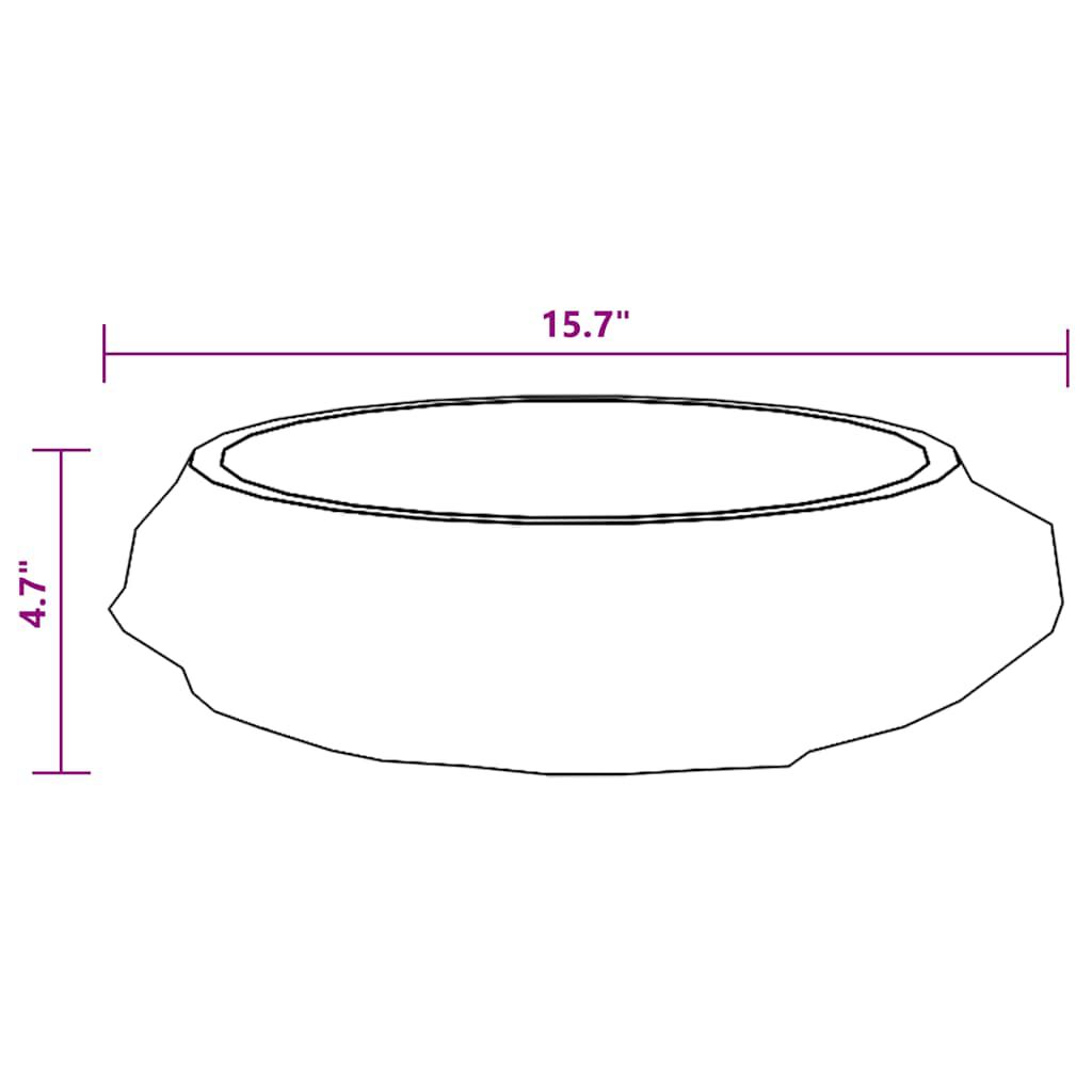 vidaXL Νιπτήρας Κρεμ 40 x 12 εκ. Μαρμάρινος