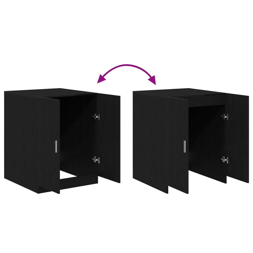 VidaXL Ντουλάπα Πλυντηρίου Μαύρη Δρυς 70,5x71,5x91,5 εκ από Επεξεργασμένο Ξύλο