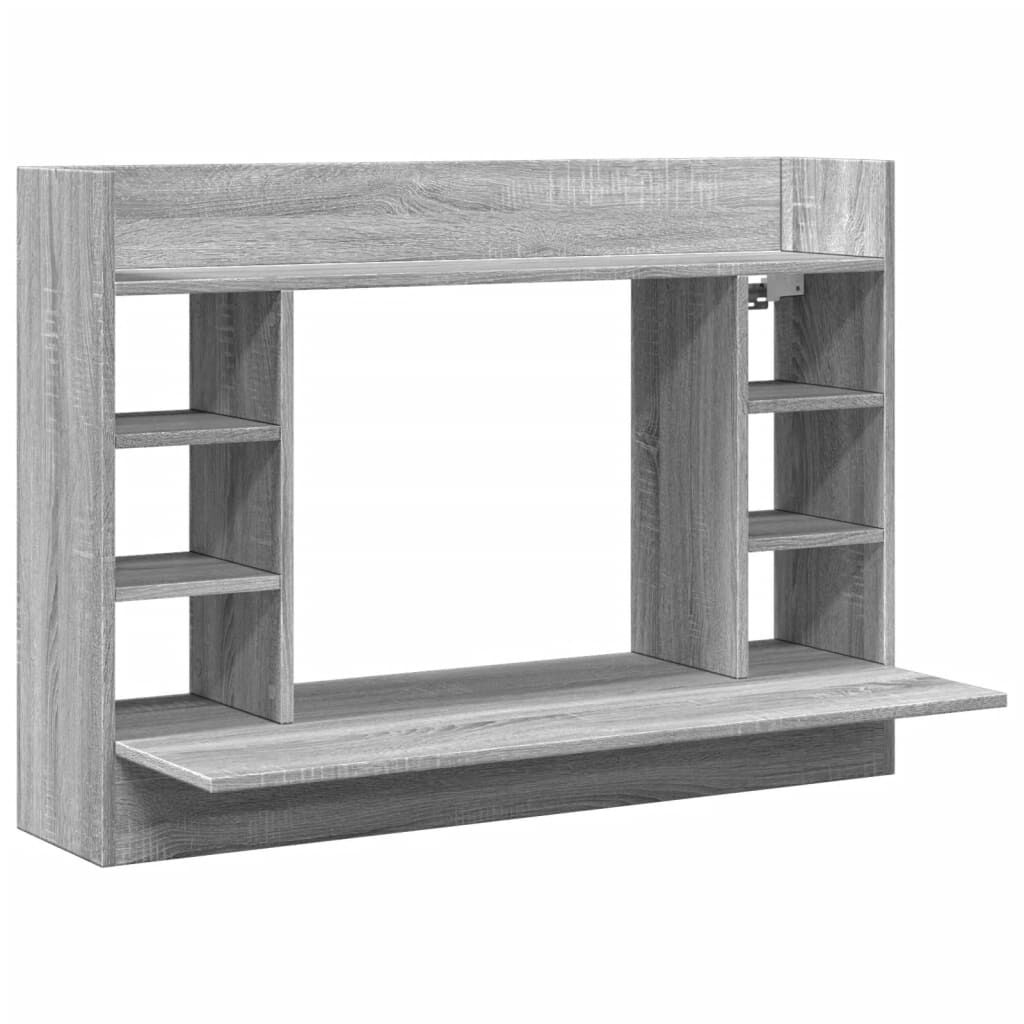 vidaXL Γραφείο Τοίχου Γκρι Sonoma 105x48x75 εκ. από Επεξεργασμένο Ξύλο