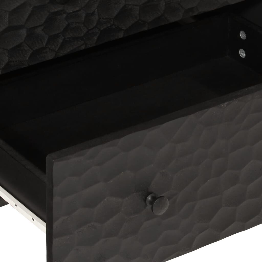 vidaXL Βοηθητικά Ντουλάπια 2 Τεμ. Μαύρα 60x33x75 εκ. Μασίφ Ξύλο Μάνγκο