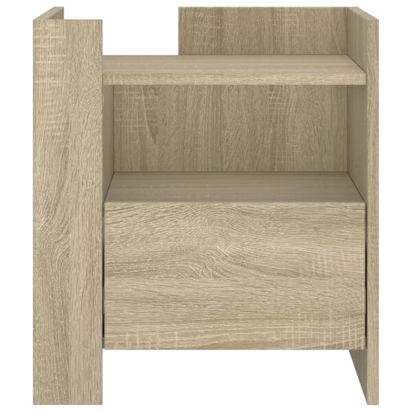 vidaXL Κομοδίνο Sonoma Δρυς 45x50x50 εκ. από Επεξεργασμένο Ξύλο