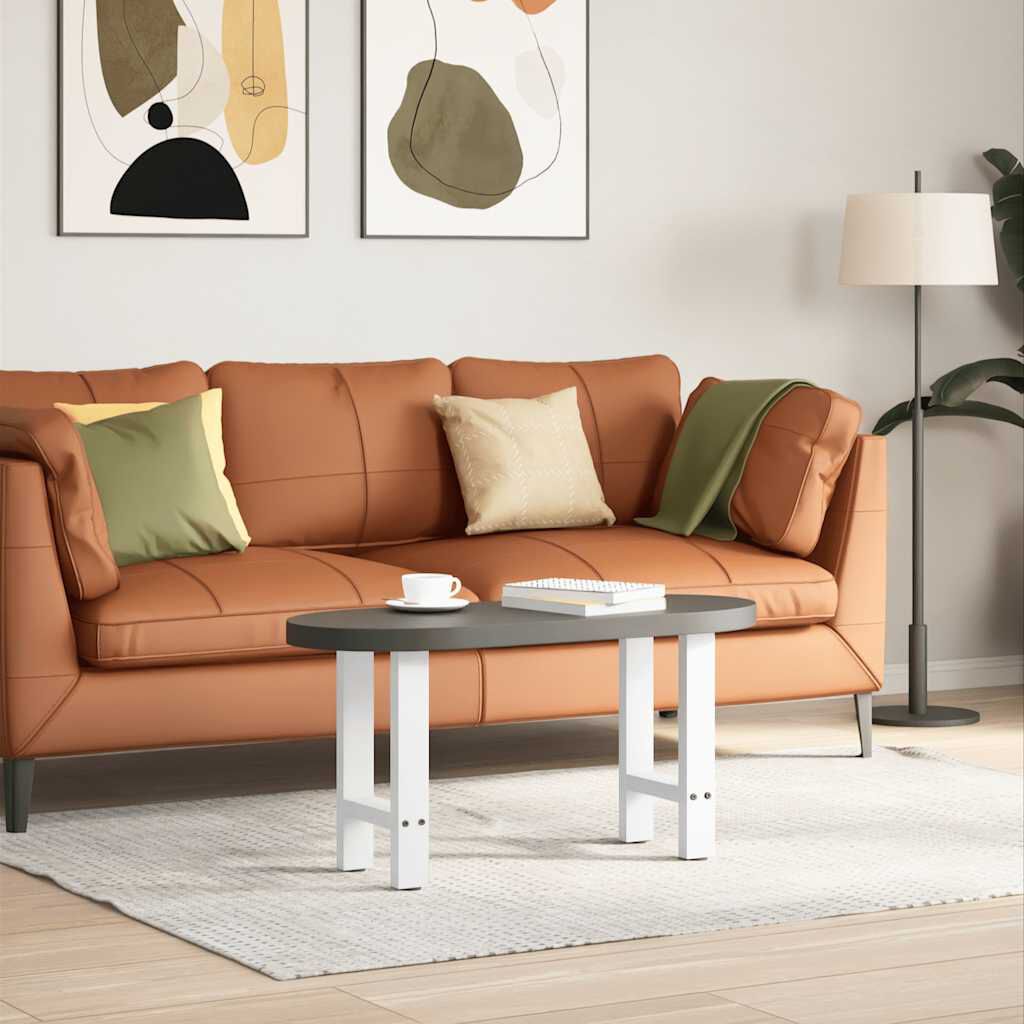 vidaXL Πόδια Τραπεζιού Σαλονιού 2 τεμ. Λευκά 28x(42-43) εκ. Ατσάλι