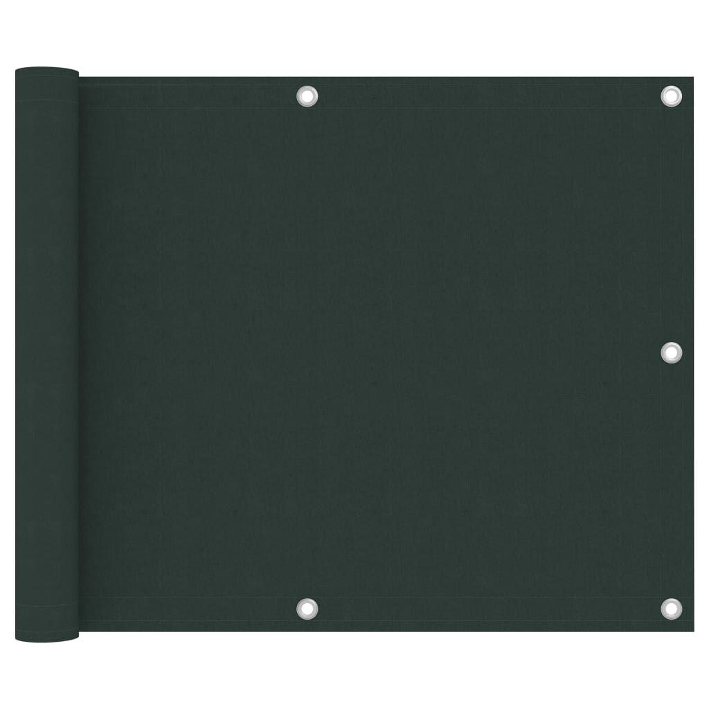 vidaXL Διαχωριστικό Βεράντας Σκούρο Πράσινο 75x500 εκ. Ύφασμα Oxford