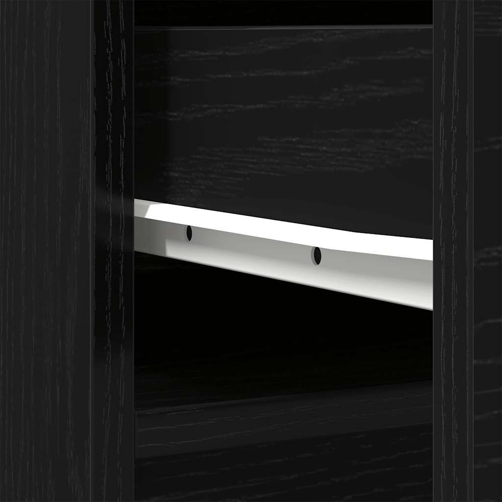 vidaXL Ντουλάπι Μαύρη δρυς 37,5x35x180 εκ. από Επεξεργασμένο Ξύλο