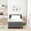 vidaXL Κρεβάτι box spring με στρώμα Σκούρο γκρι 80 x 200 cm ύφασμα