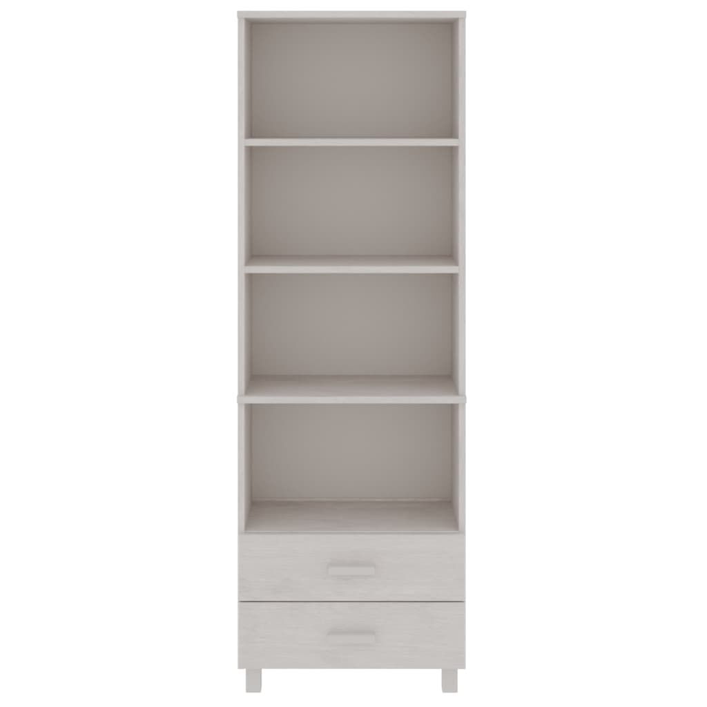 vidaXL Ραφιέρα HAMAR Λευκή 60 x 35 x 180 εκ. από Μασίφ Ξύλο Πεύκου