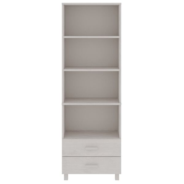 vidaXL Ραφιέρα HAMAR Λευκή 60 x 35 x 180 εκ. από Μασίφ Ξύλο Πεύκου