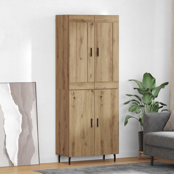 vidaXL Highboard 2 pcs Artisan Oak &Epsilon;&pi;&epsilon;&xi;&epsilon;&rho;&gamma;&alpha;&sigma;&mu;έ&nu;&omicron; &xi;ύ&lambda;&omicron;