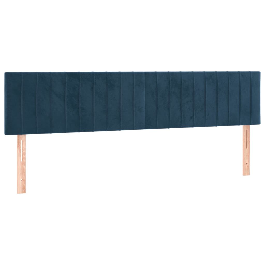 vidaXL Κεφαλάρια Κρεβατιού 2 τεμ.Σκούρο Μπλε 100x5x78/88 εκ. Βελούδινο
