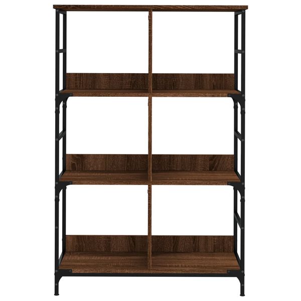 vidaXL Βιβλιοθήκη Καφέ Δρυς 78,5x33x117,5 εκ. Επεξεργασμένο Ξύλο