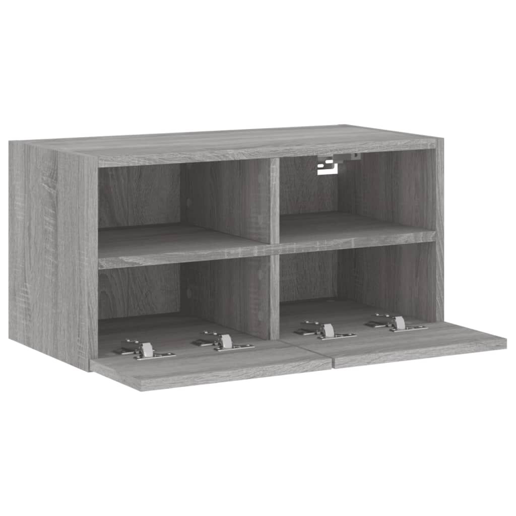 vidaXL Ντουλάπι Τοίχου Τηλεόρασης Γκρι Sonoma 60x30x30εκ Επεξ Ξύλο