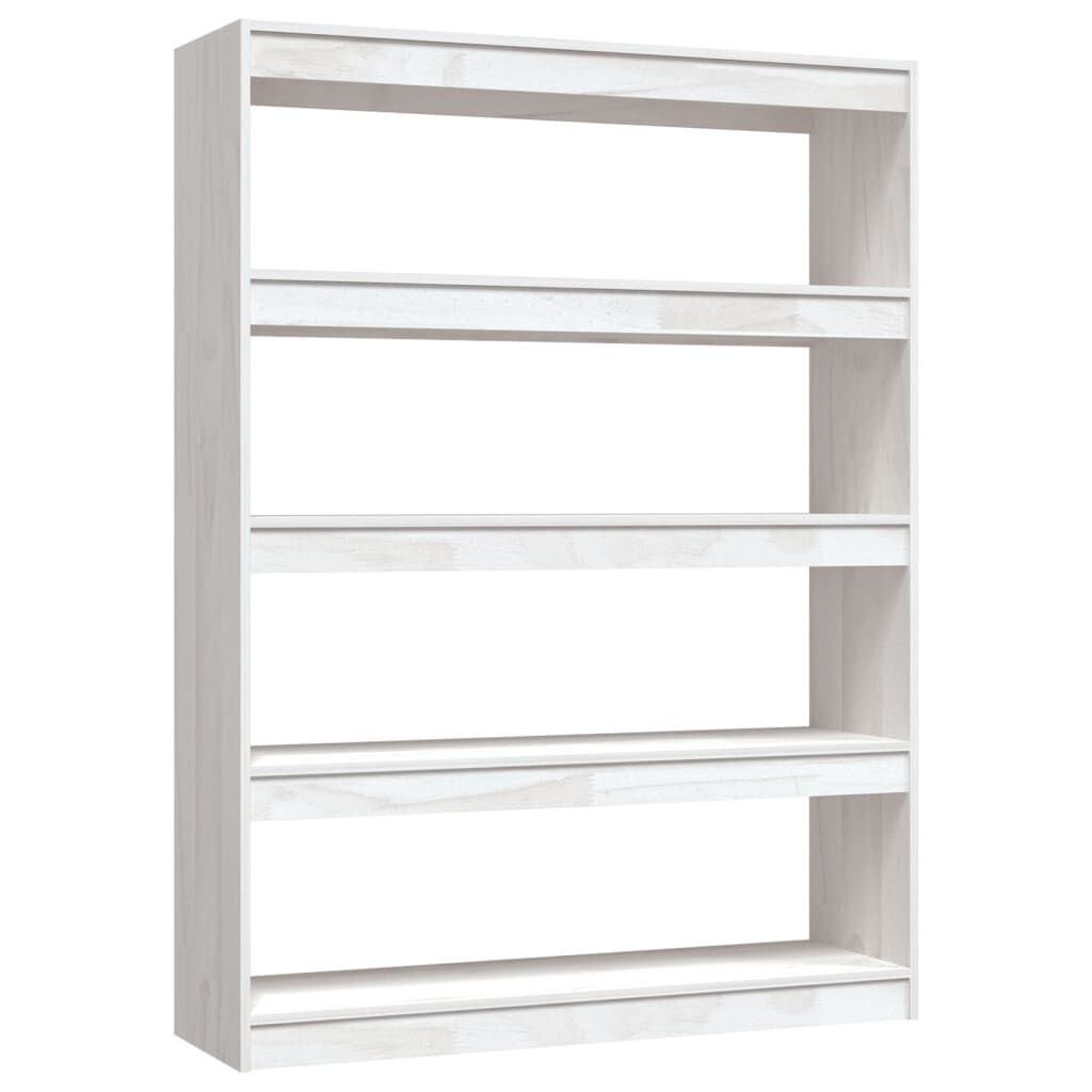 vidaXL Βιβλιοθήκη/Διαχωριστικό Χώρου Λευκό 100x30x135,5 εκ Ξύλο Πεύκου