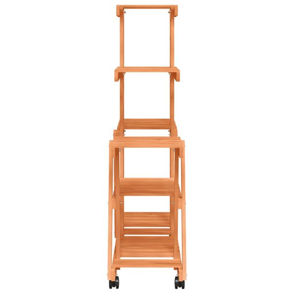 vidaXL Βάση Λουλουδιών Τροχήλατη 95x25x101 εκ. από Μασίφ Ξύλο Ελάτης