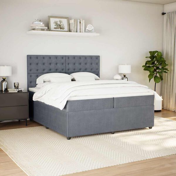 vidaXL &Kappa;&rho;&epsilon;&beta;ά&tau;&iota; Boxspring &mu;&epsilon; &Sigma;&tau;&rho;ώ&mu;&alpha; &Sigma;&kappa;&omicron;ύ&rho;&omicron; &Gamma;&kappa;&rho;&iota; 200x200 &epsilon;&kappa;. &Beta;&epsilon;&lambda;&omicron;ύ&delta;&iota;&nu;&omicron;