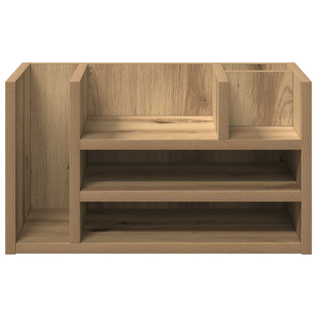 vidaXL Οργανωτής Γραφείου Μαύρη Δρυς 44.5x24x25 cm Κατασκευασμένο Ξύλο