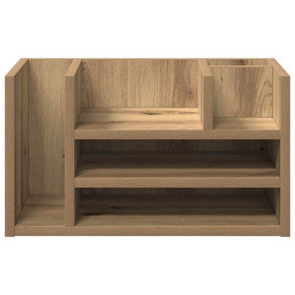 vidaXL Οργανωτής Γραφείου Μαύρη Δρυς 44.5x24x25 cm Κατασκευασμένο Ξύλο