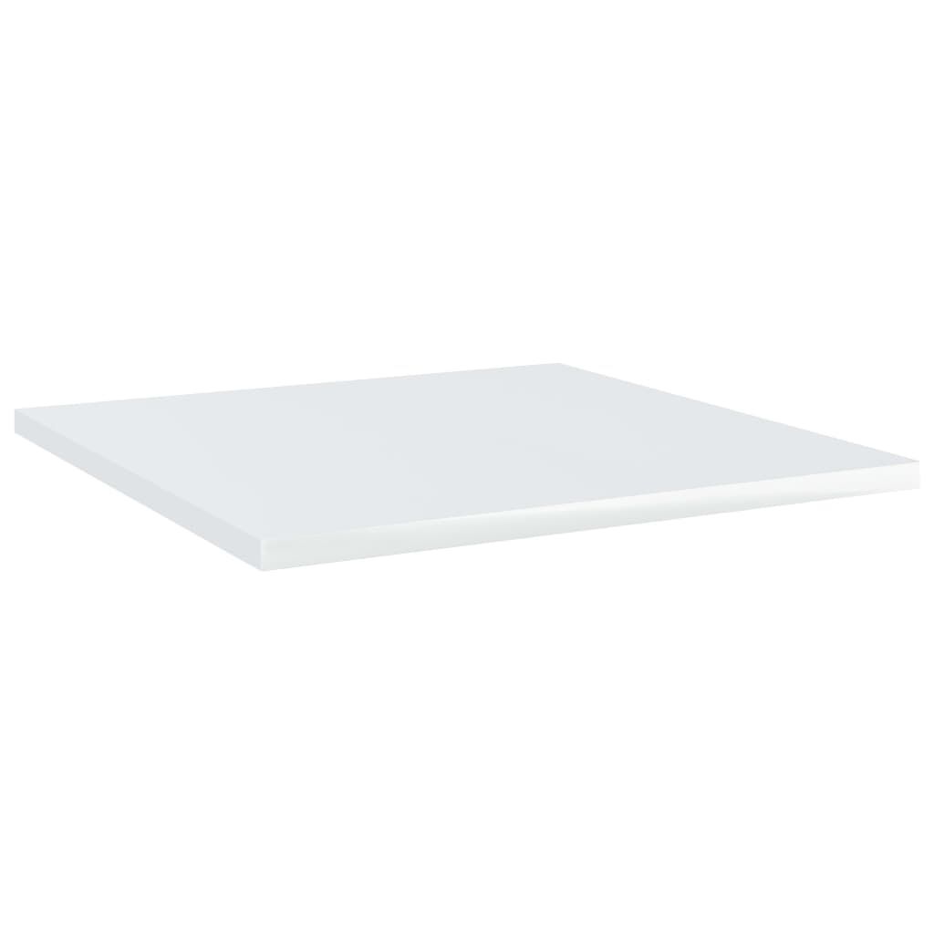 vidaXL Ράφια Βιβλιοθήκης 8 τεμ. Γυαλ. Λευκό 40x40x1,5 εκ. Επεξ.Ξύλο