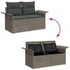 vidaXL Σετ Καναπέ Κήπου με μαξιλάρι 7 pcs Γκρι Πολυ ράταν
